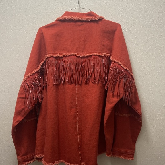 Rockin C Western Wear 
Snap front fringed jacket NWT’s - Picture 3 of 3